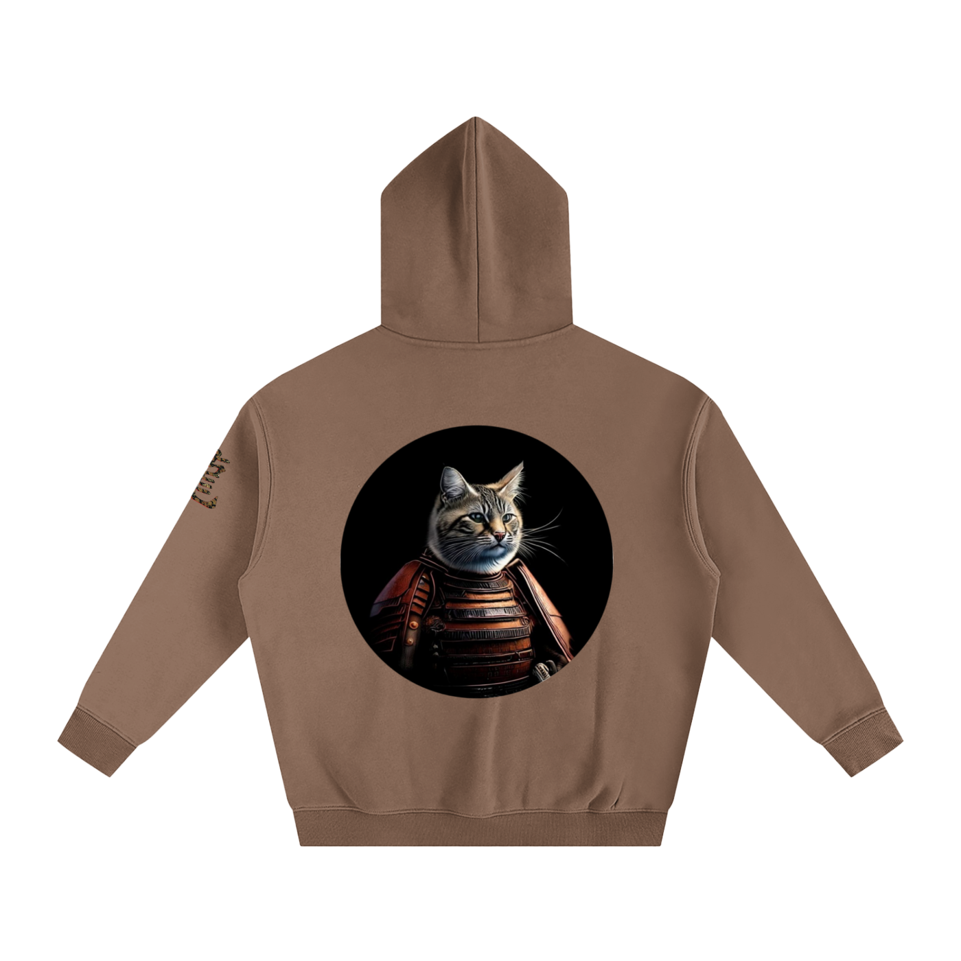 Samurai Cat, Oversize Fleeced Hoodie