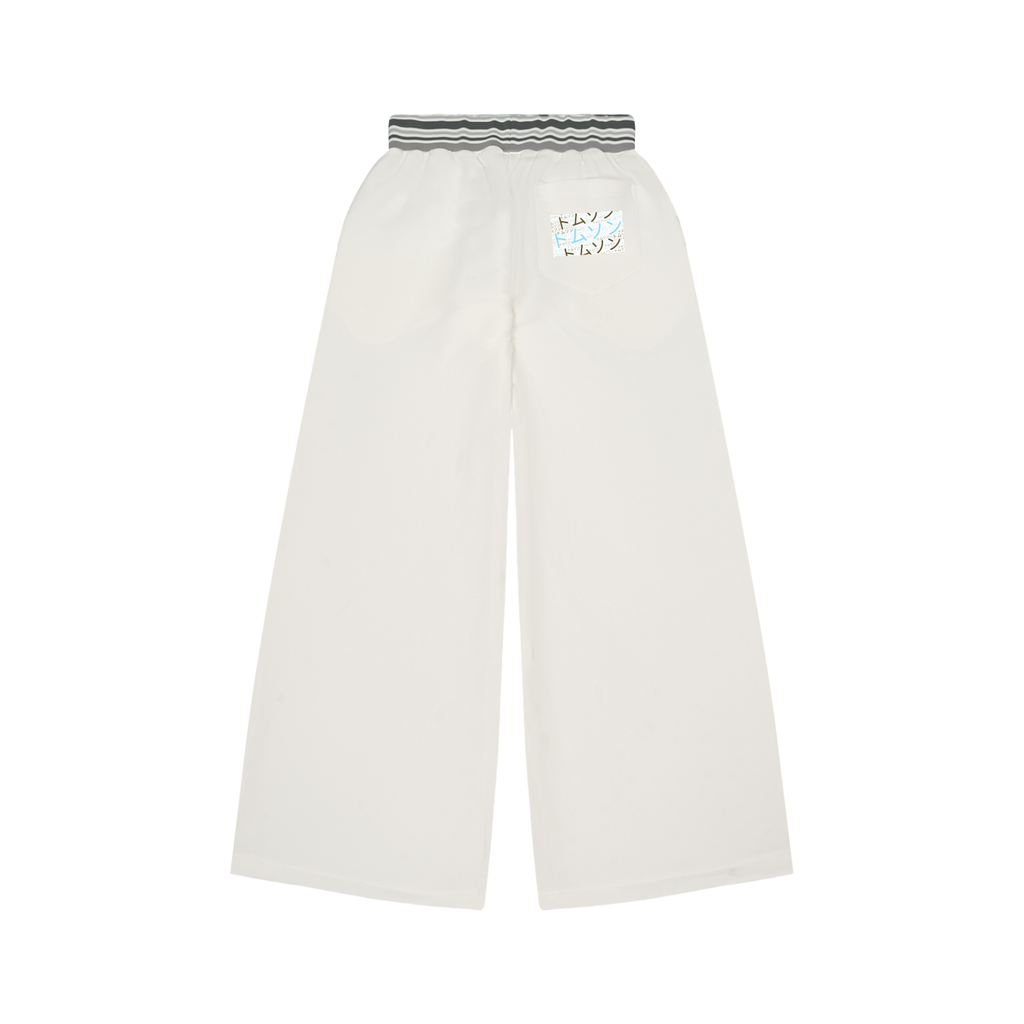 Punk, Striped Waist Wide Leg Pants