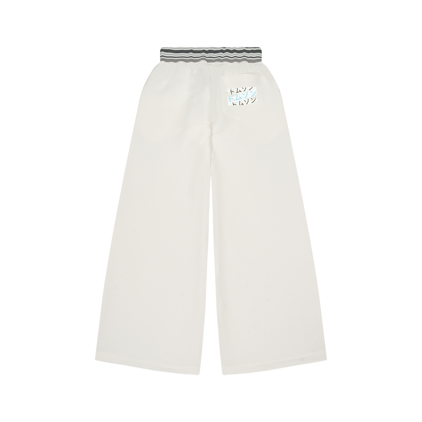 Punk, Striped Waist Wide Leg Pants