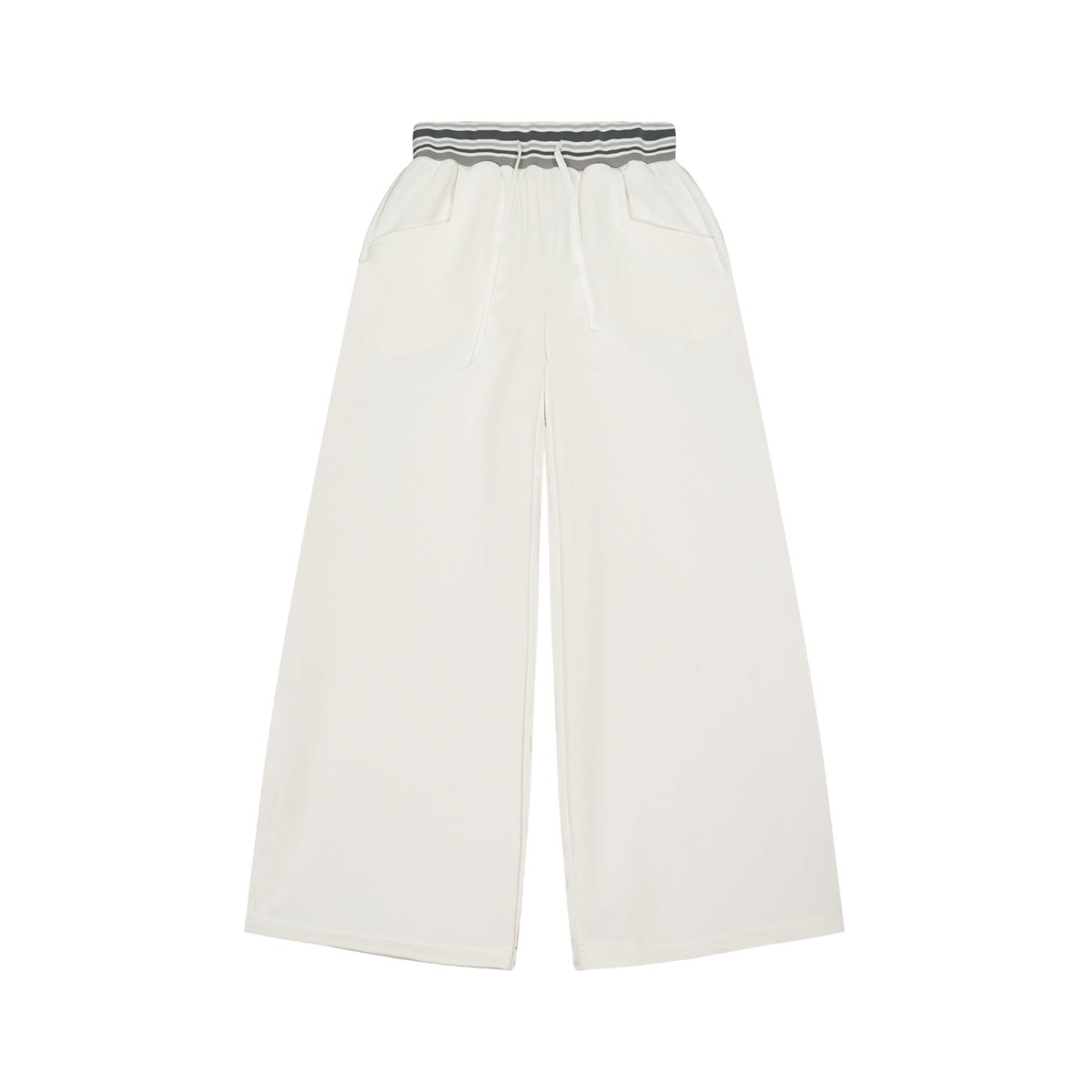 Striped Waist Wide Leg Pants