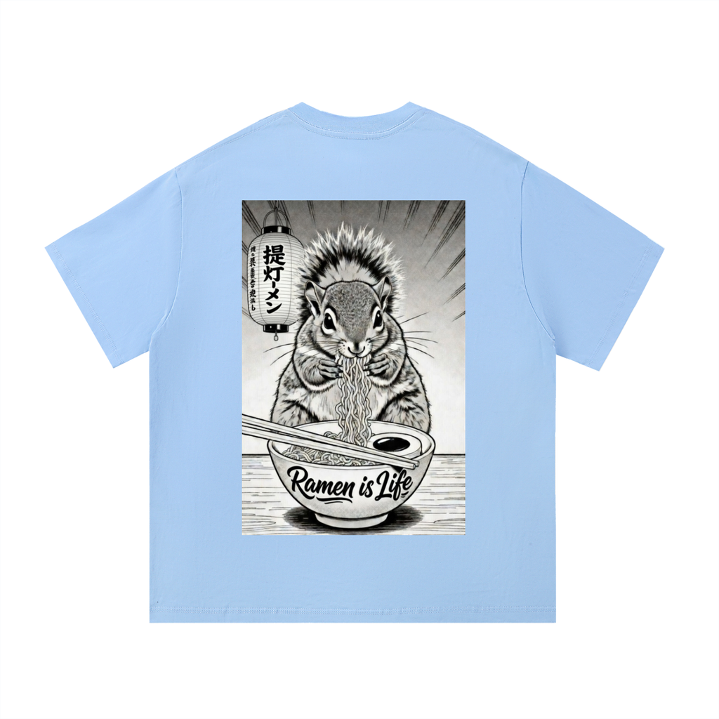 Ramen Squirrel Essential Cotton T-Shirt