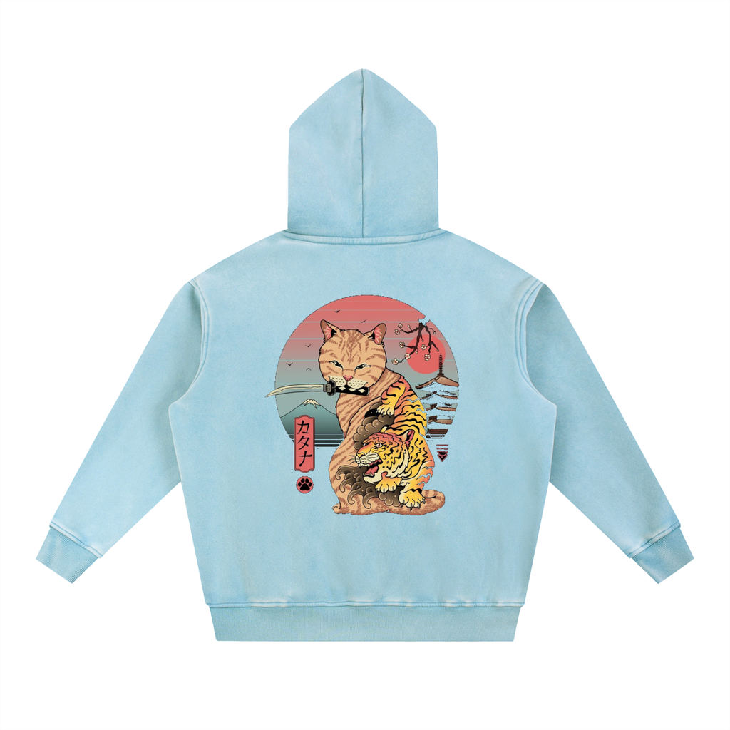 Neko, Snow Wash Fleece Oversize Hoodie