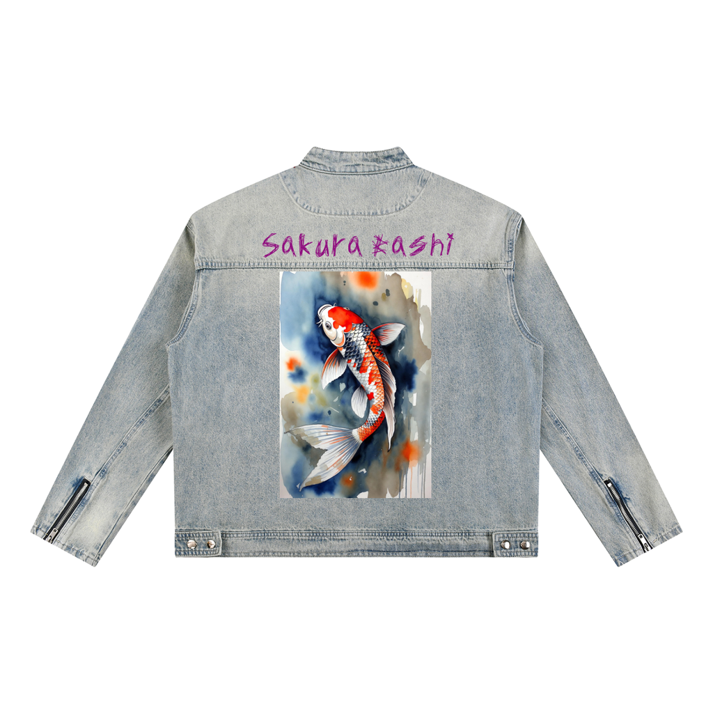 Coy Vintage Wash Zip Denim Jacket