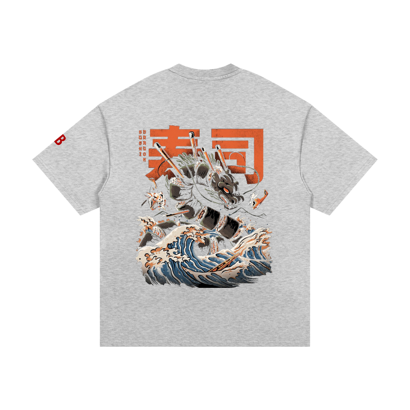 Sushi Dragon, Essential Heavyweight Cotton T-Shirt