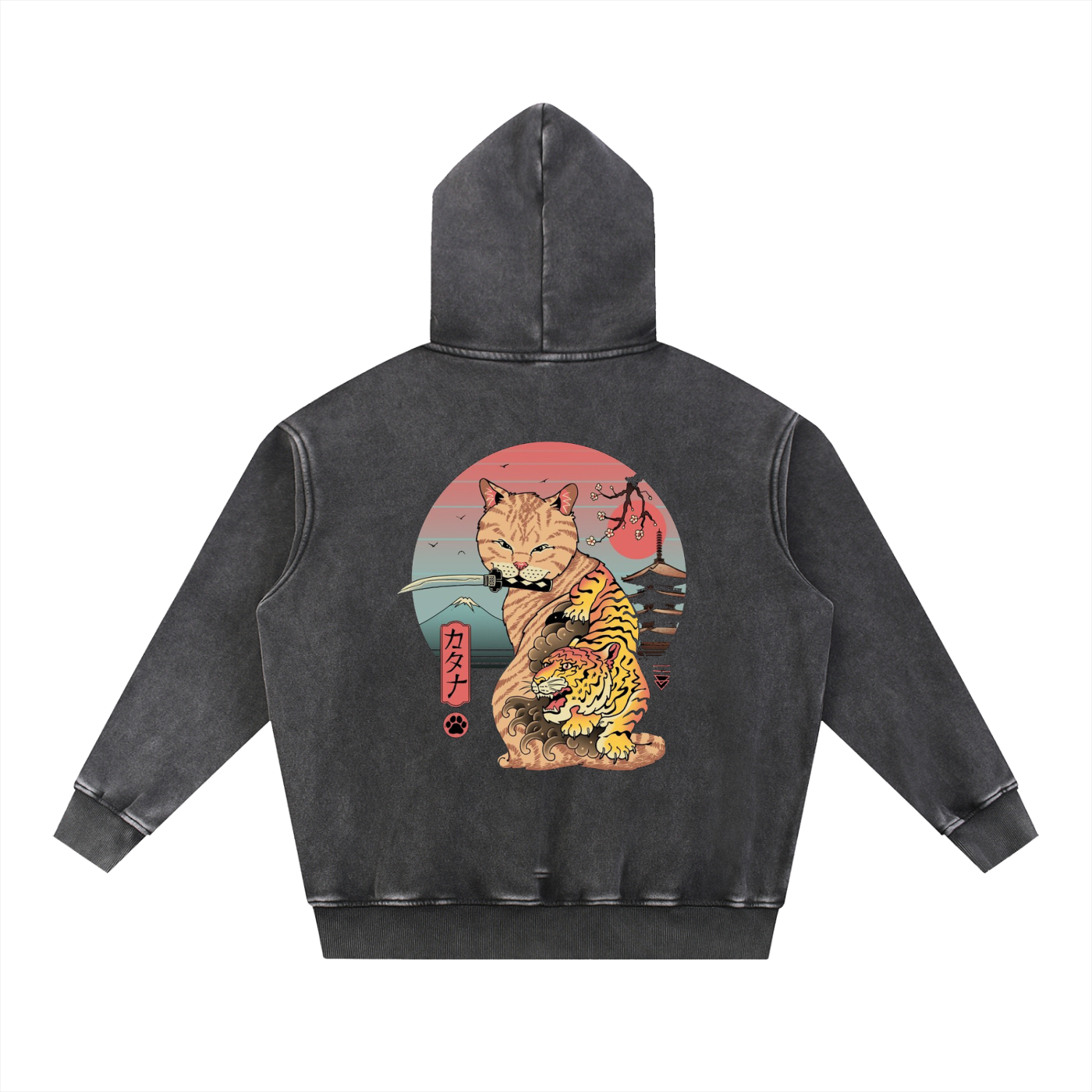 Neko, Snow Wash Fleece Oversize Hoodie