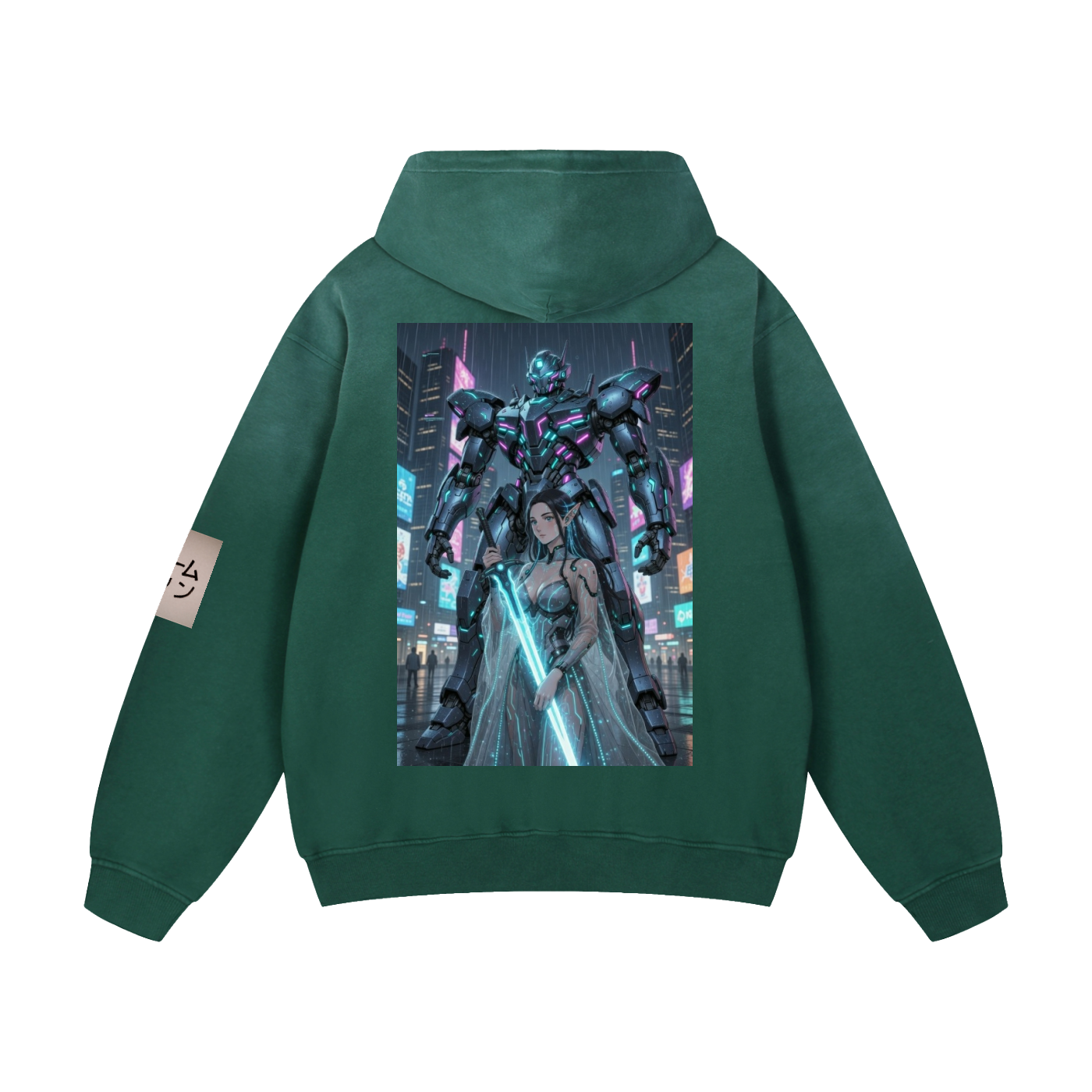 Elven Mech, Heavyweight Sunfade Oversized Hoodie