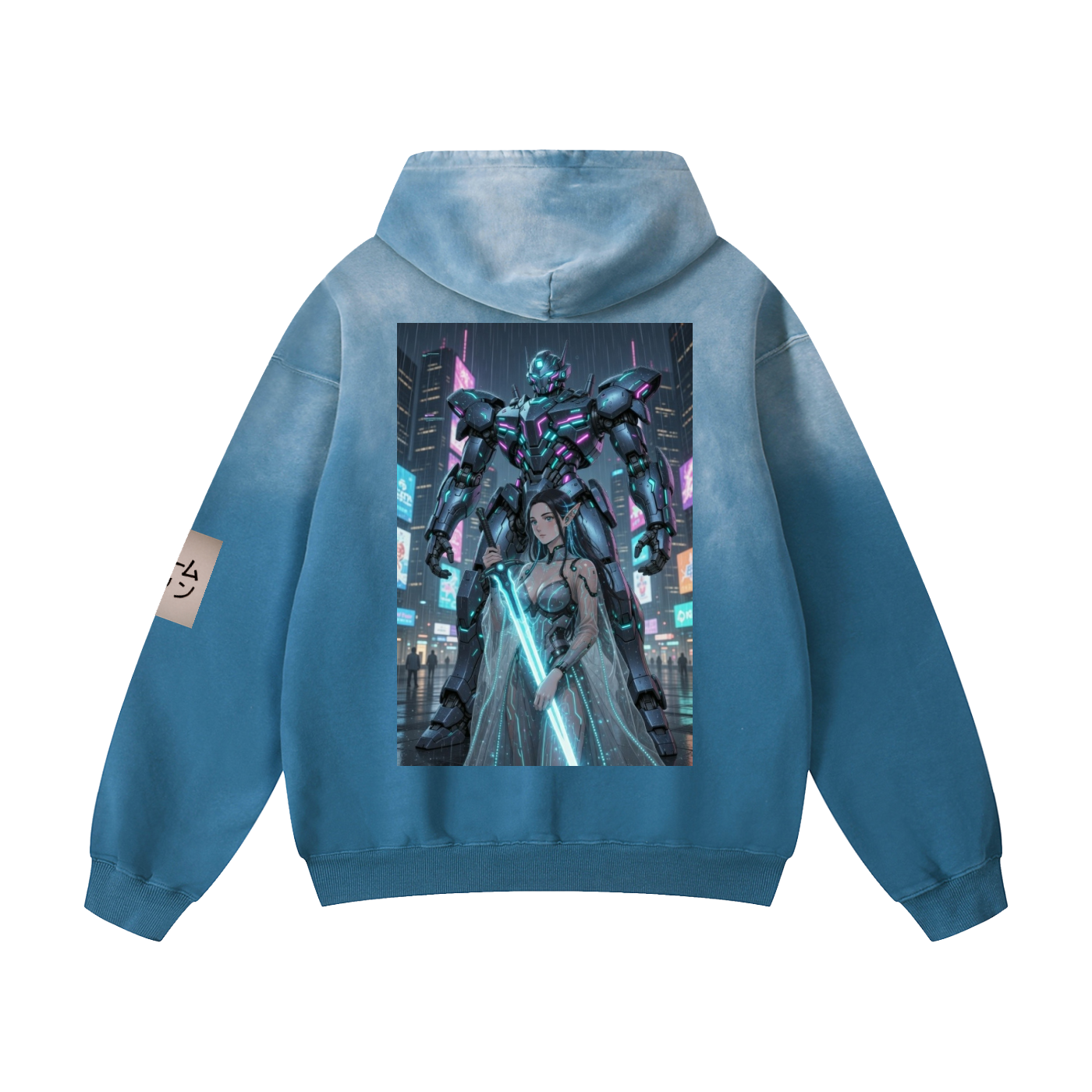 Elven Mech, Heavyweight Sunfade Oversized Hoodie