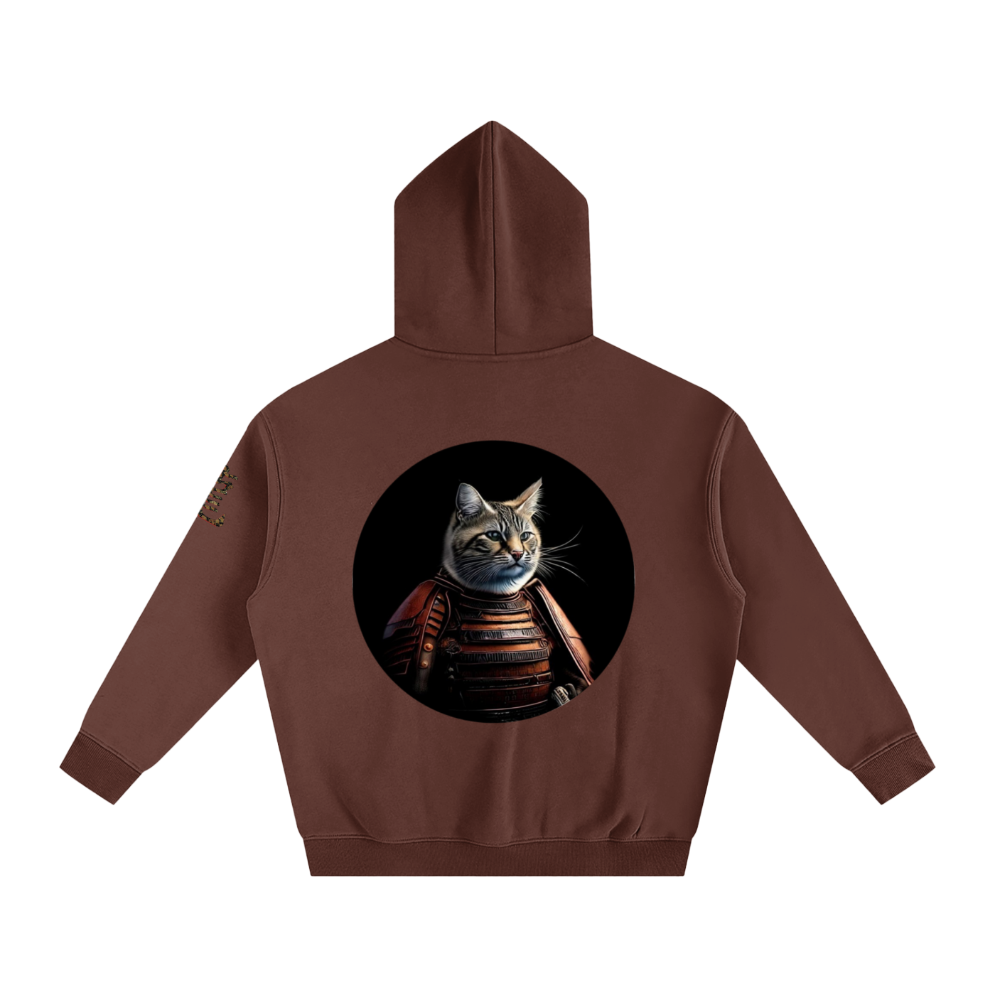 Samurai Cat, Oversize Fleeced Hoodie