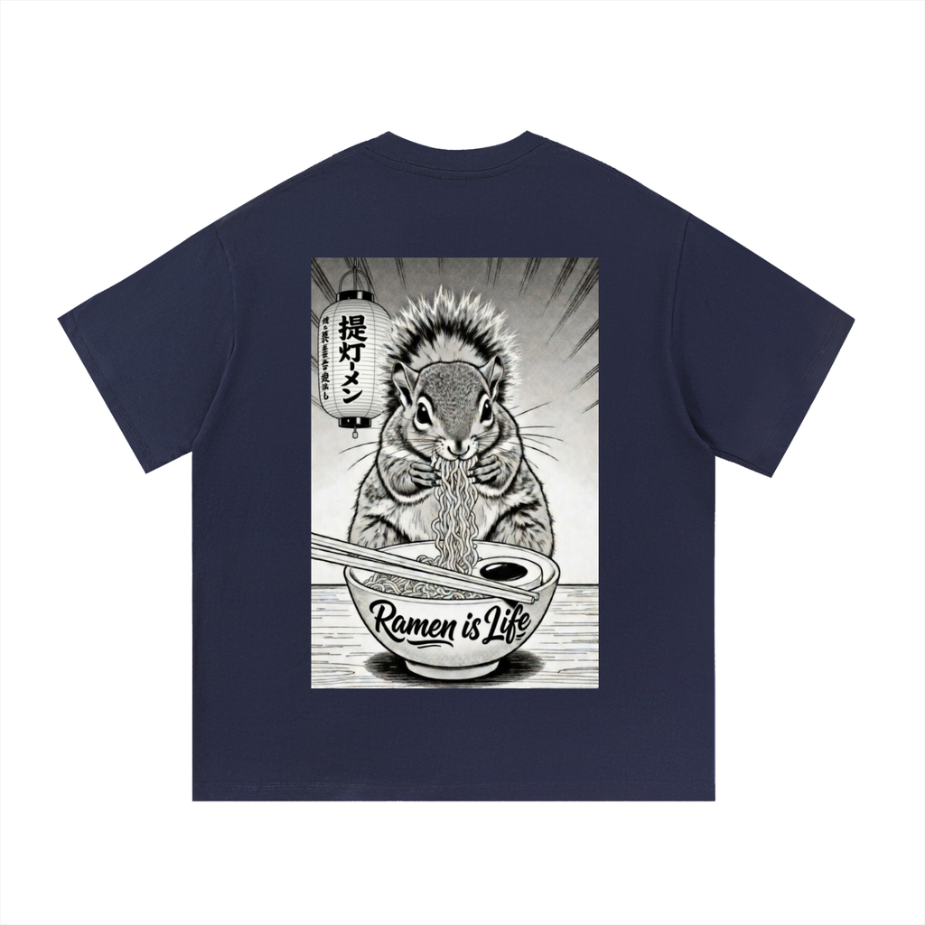 Ramen Squirrel Essential Cotton T-Shirt