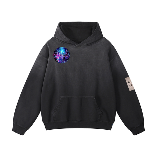 Elven Mech, Heavyweight Sunfade Oversized Hoodie