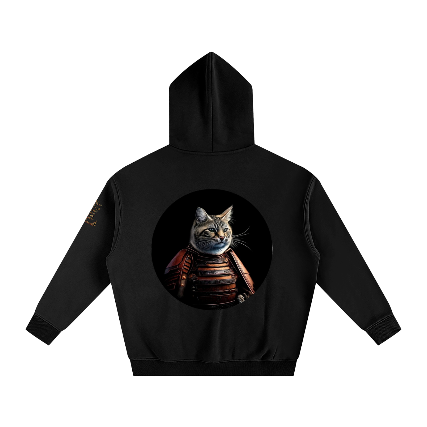 Samurai Cat, Oversize Fleeced Hoodie