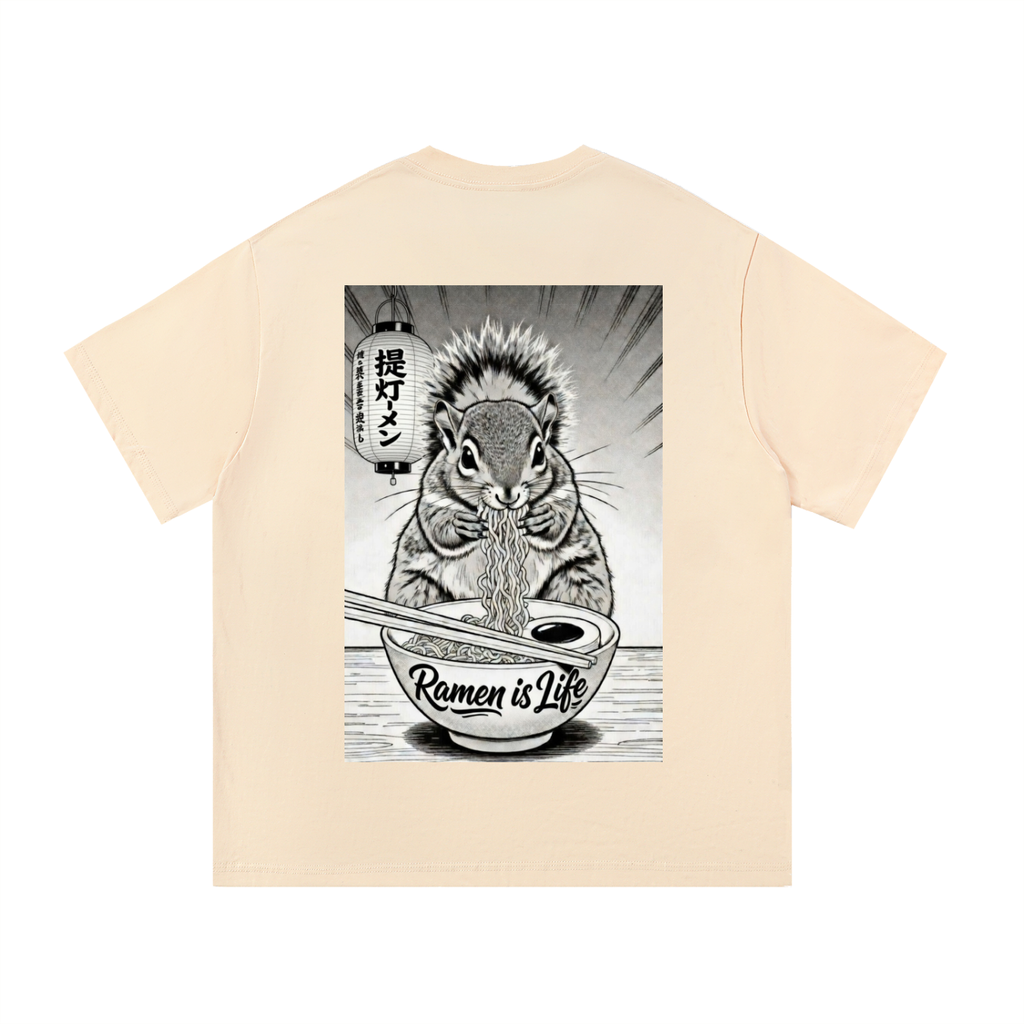 Ramen Squirrel Essential Cotton T-Shirt