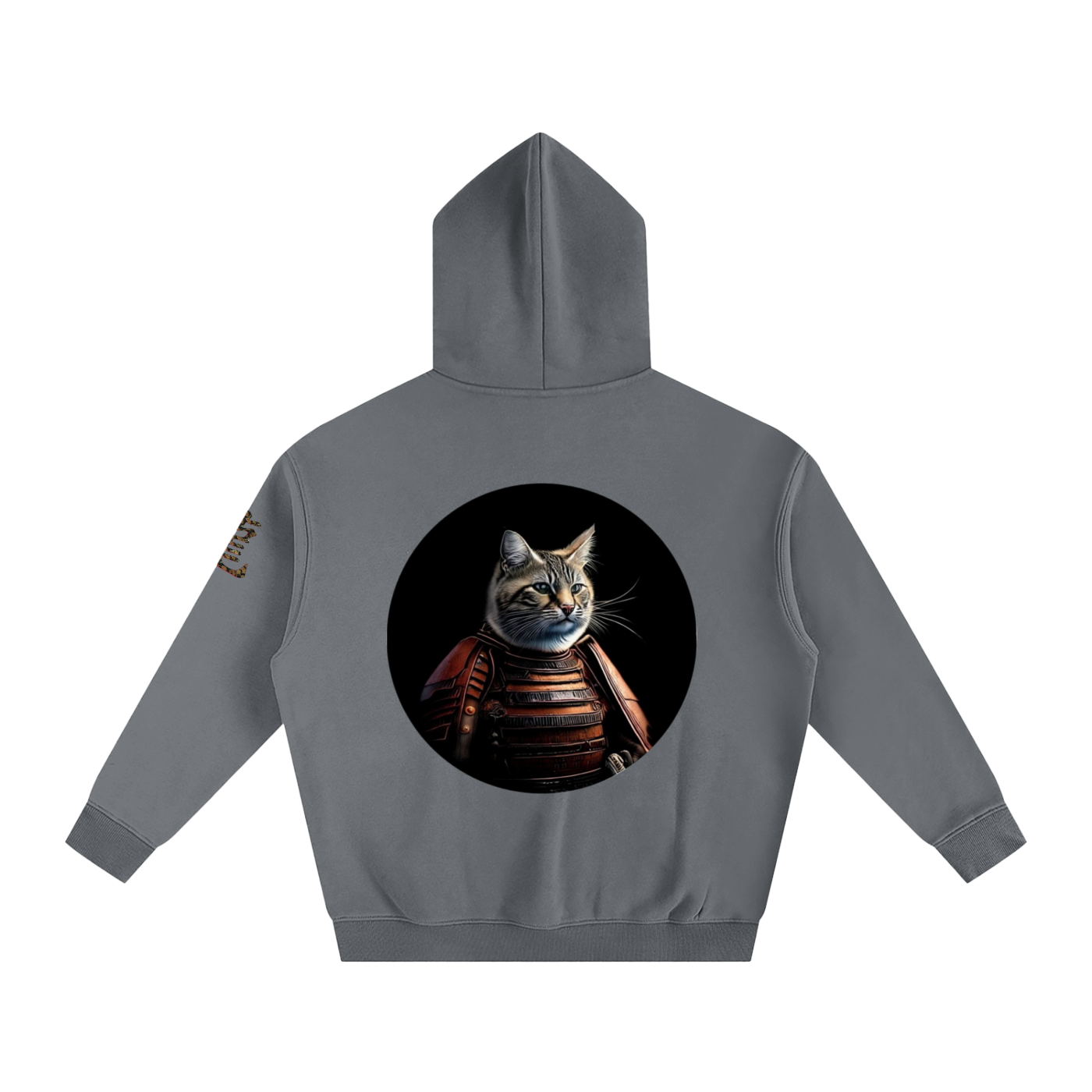 Samurai Cat, Oversize Fleeced Hoodie