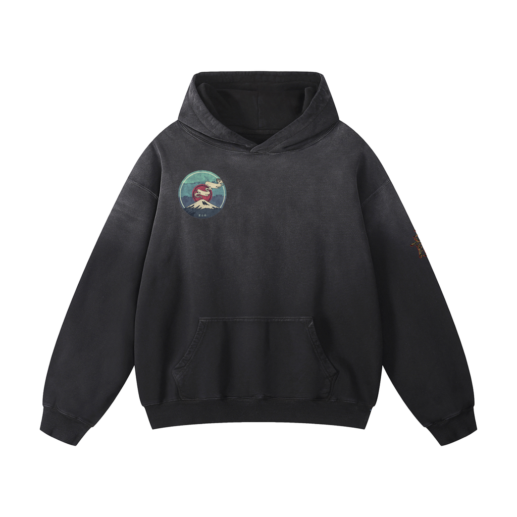 Ramen, Heavyweight Sunfade Oversized Hoodie