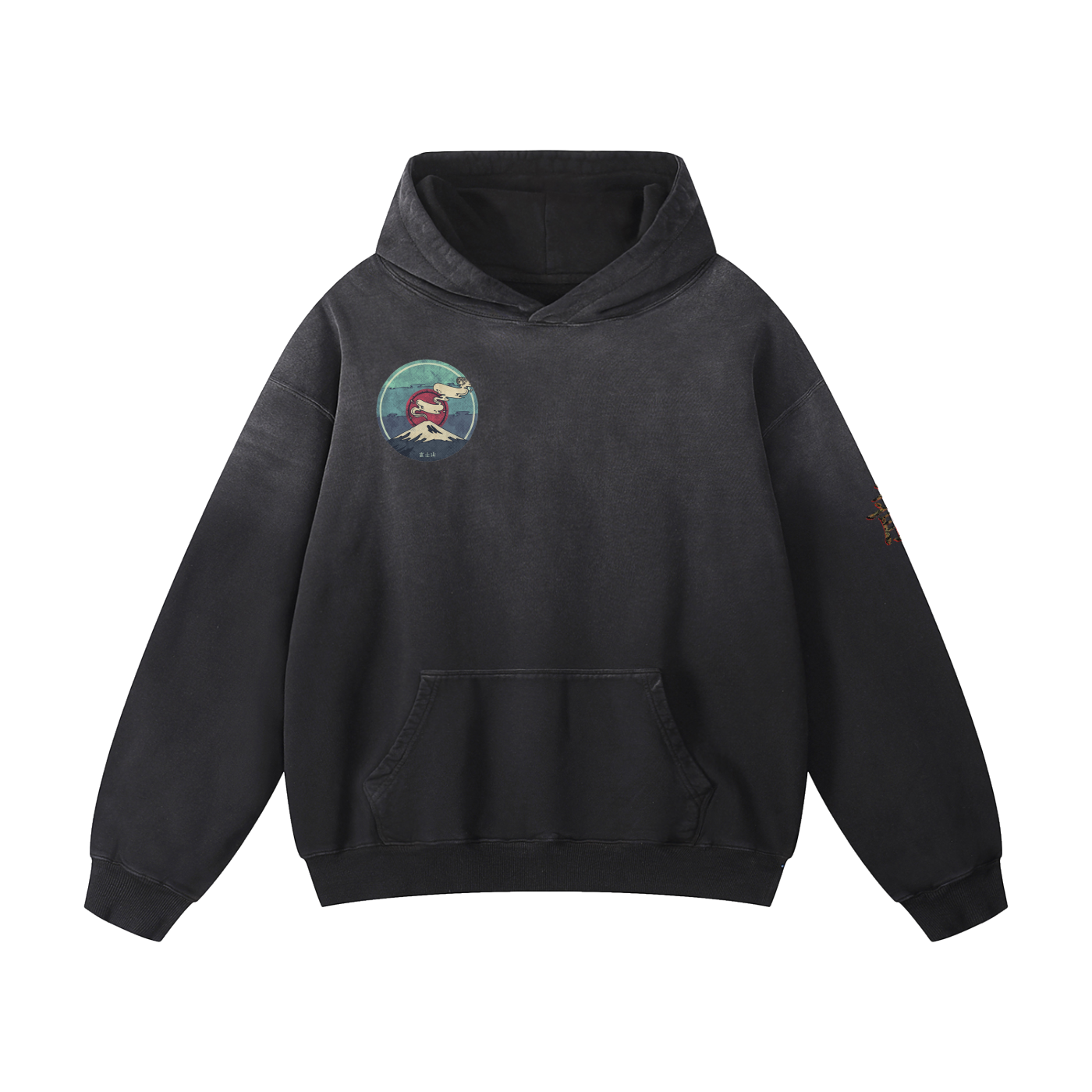 Ramen, Heavyweight Sunfade Oversized Hoodie