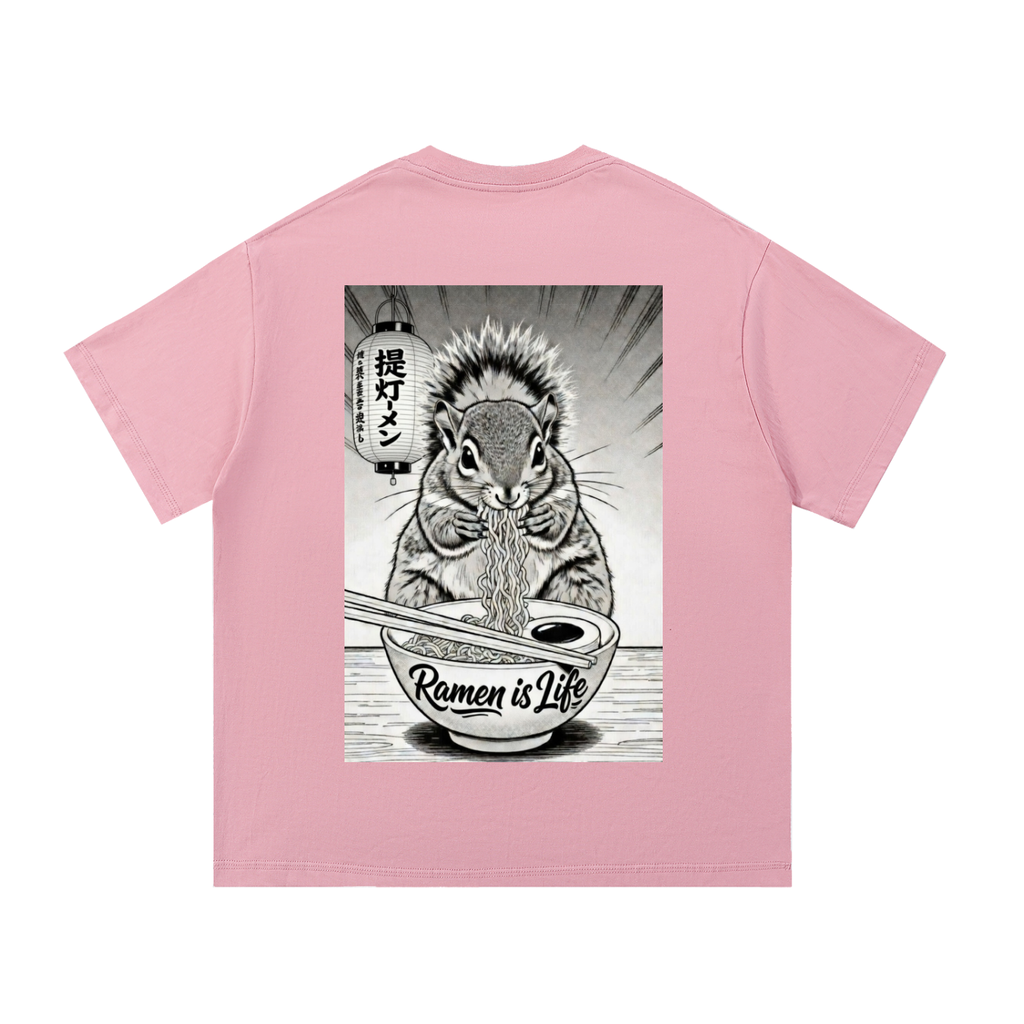Ramen Squirrel Essential Cotton T-Shirt