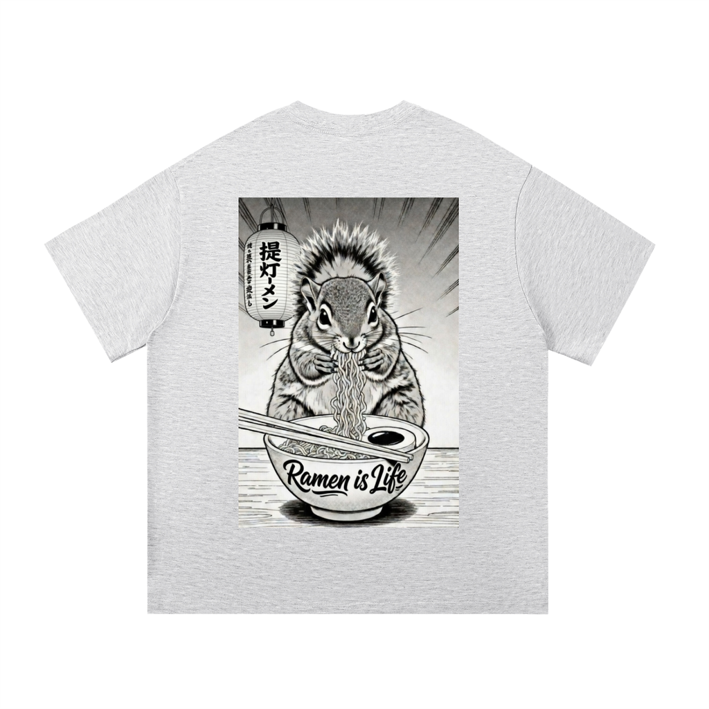 Ramen Squirrel Essential Cotton T-Shirt