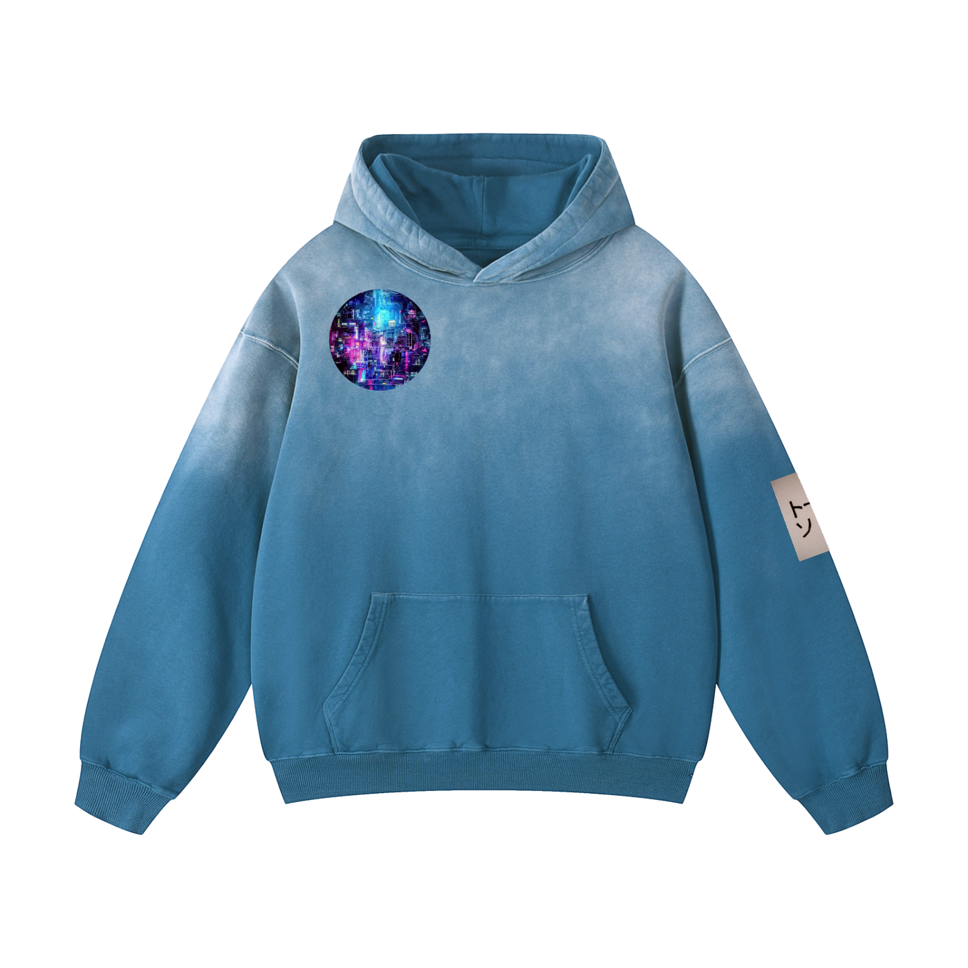Elven Mech, Heavyweight Sunfade Oversized Hoodie