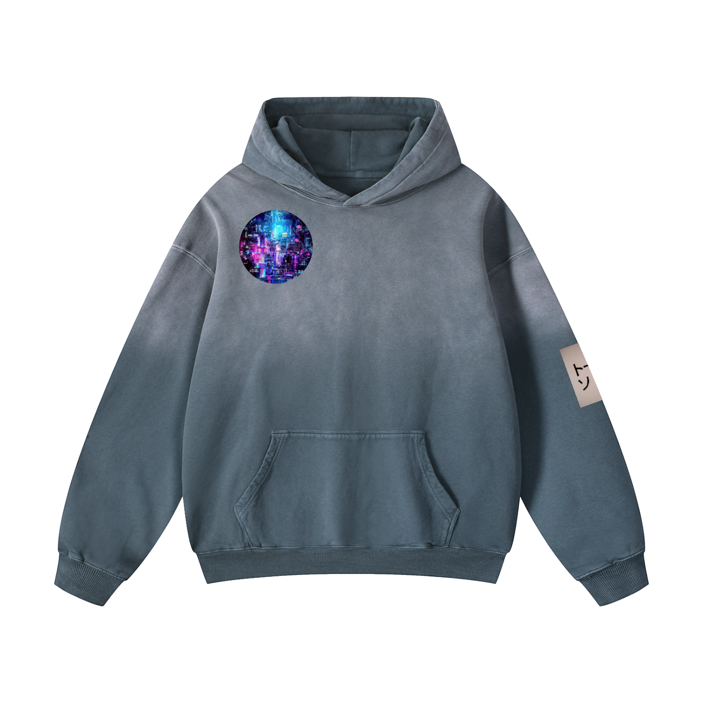 Elven Mech, Heavyweight Sunfade Oversized Hoodie