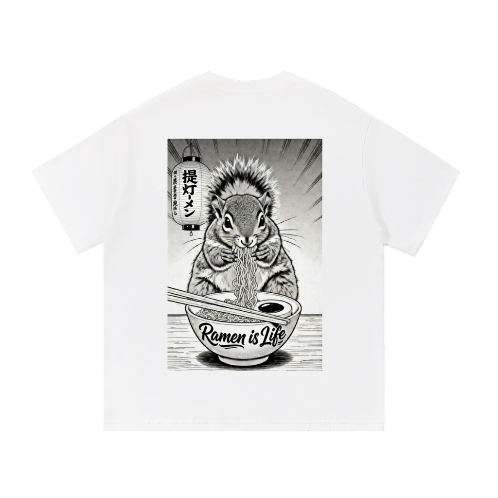 Ramen Squirrel Essential Cotton T-Shirt