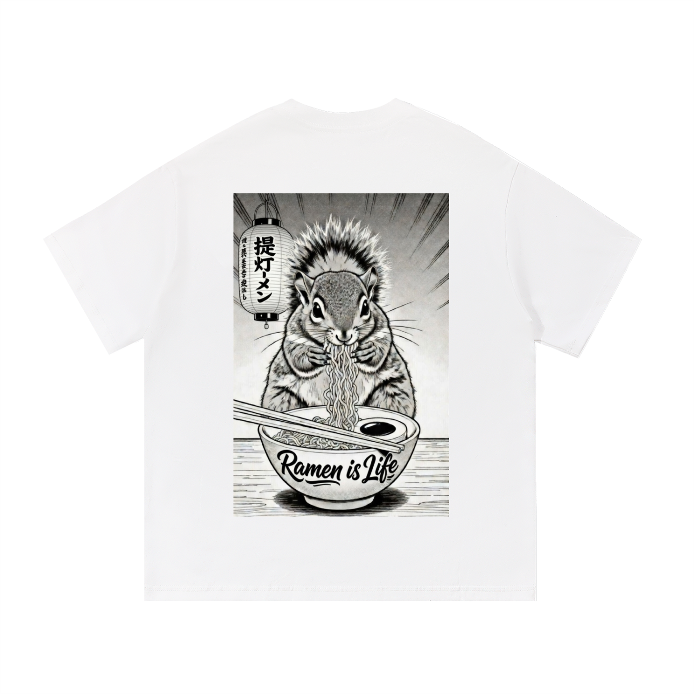 Ramen Squirrel Essential Cotton T-Shirt