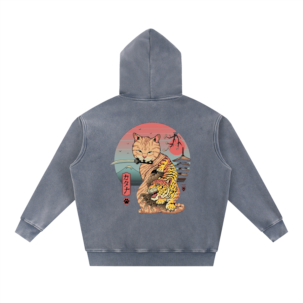Neko, Snow Wash Fleece Oversize Hoodie