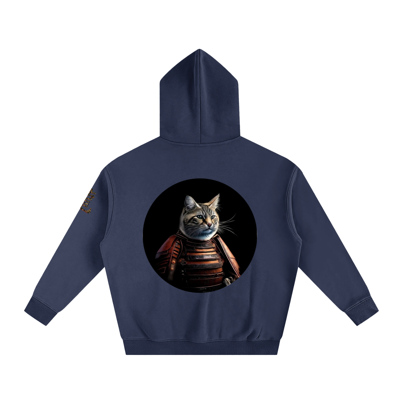 Samurai Cat, Oversize Fleeced Hoodie