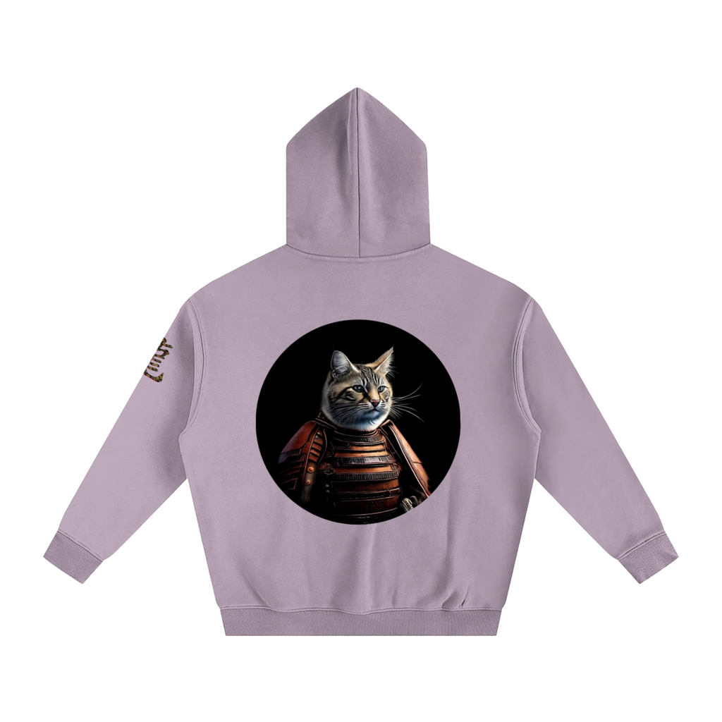 Samurai Cat, Oversize Fleeced Hoodie