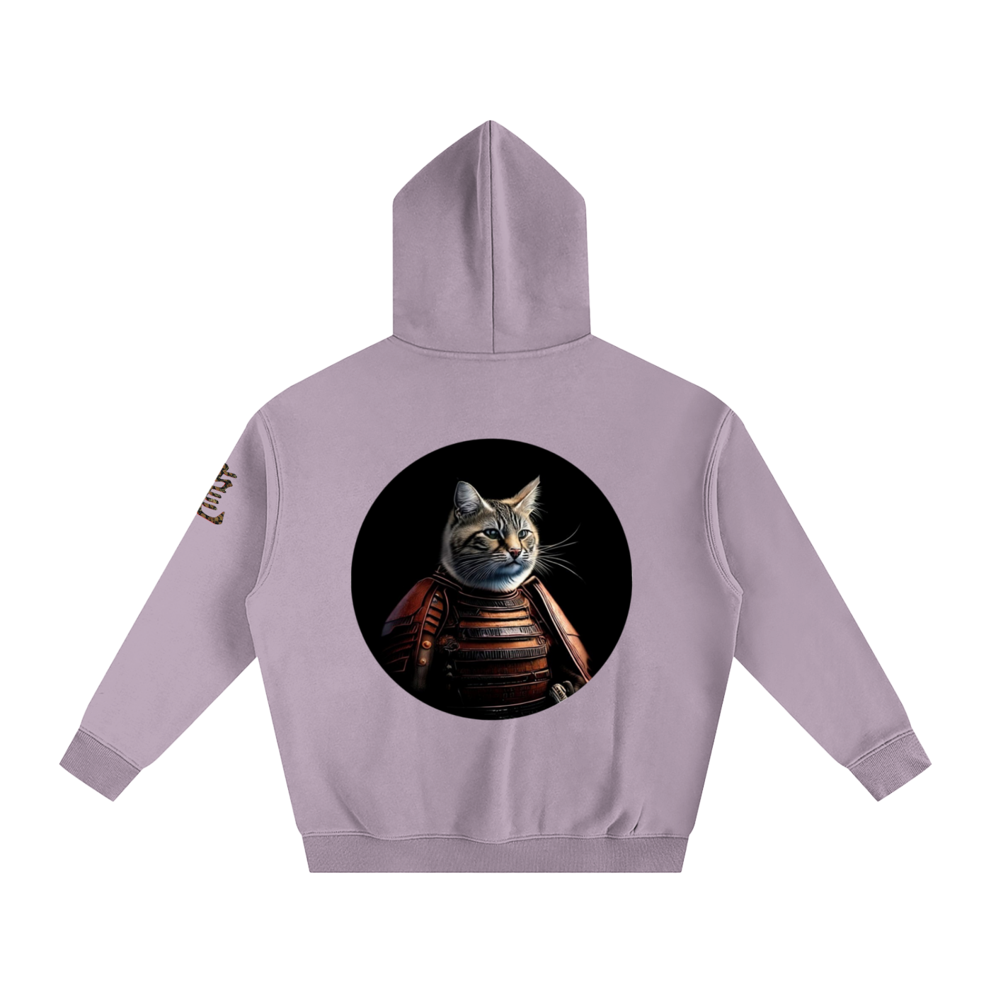 Samurai Cat, Oversize Fleeced Hoodie