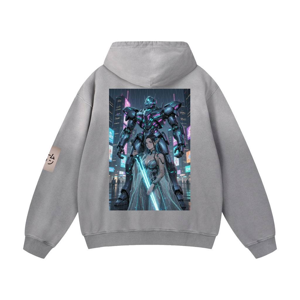 Elven Mech, Heavyweight Sunfade Oversized Hoodie