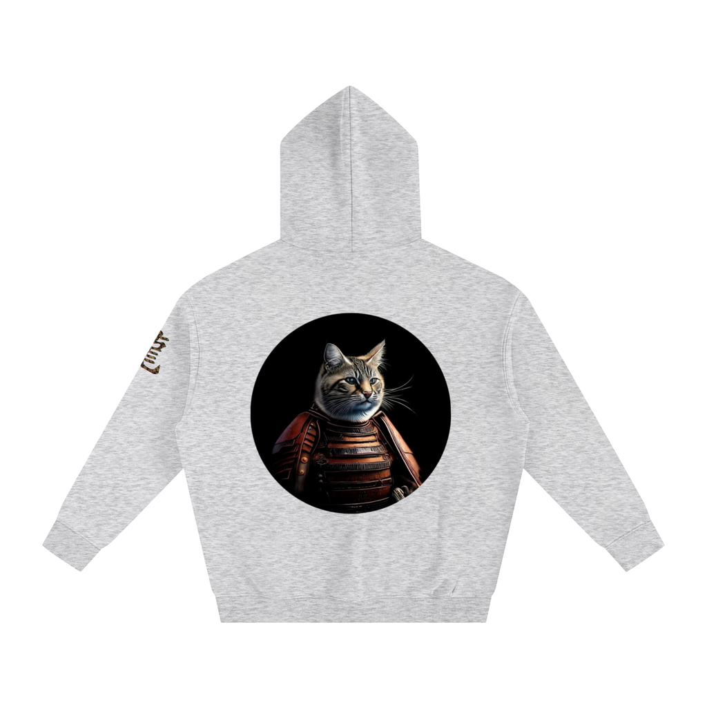Samurai Cat, Oversize Fleeced Hoodie