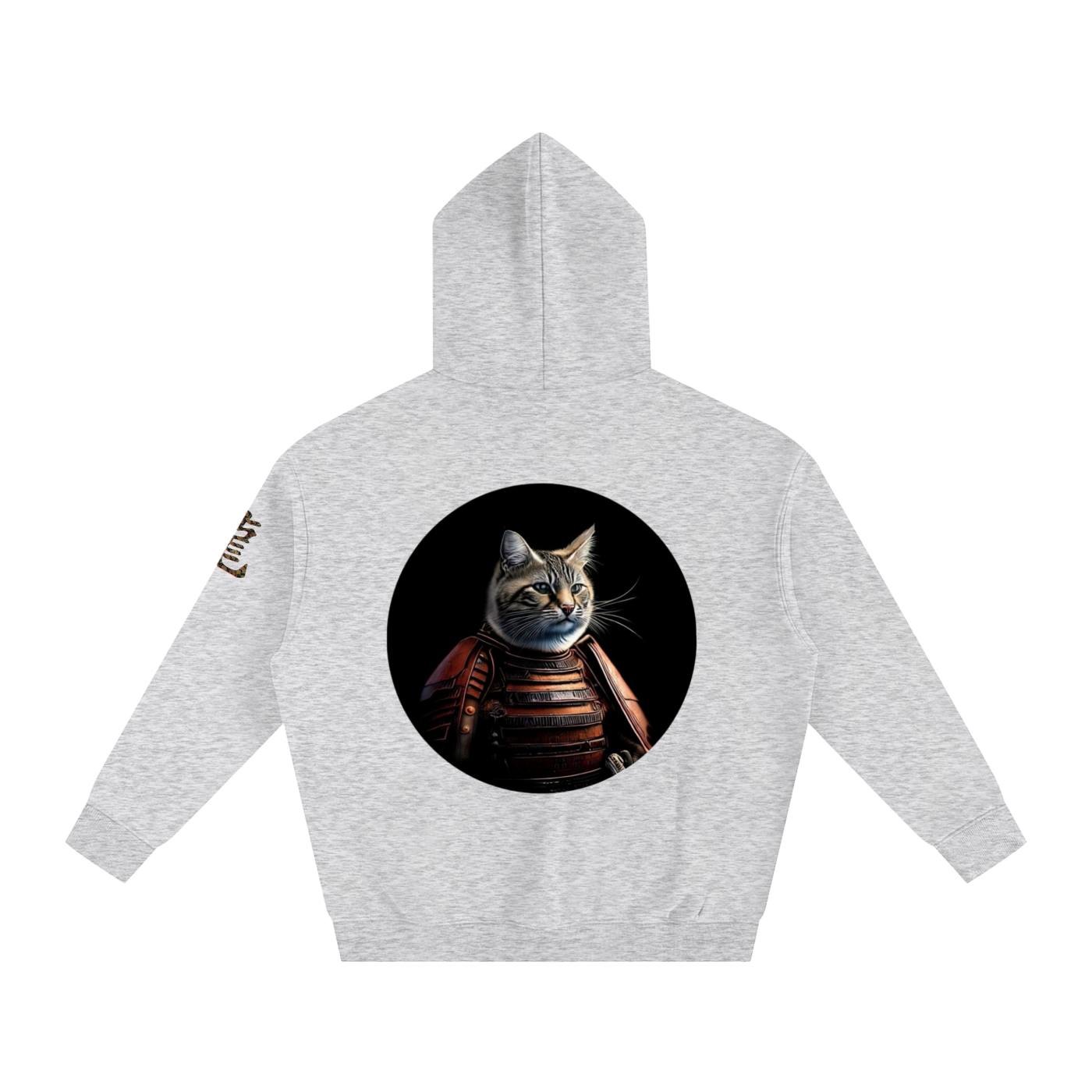 Samurai Cat, Oversize Fleeced Hoodie