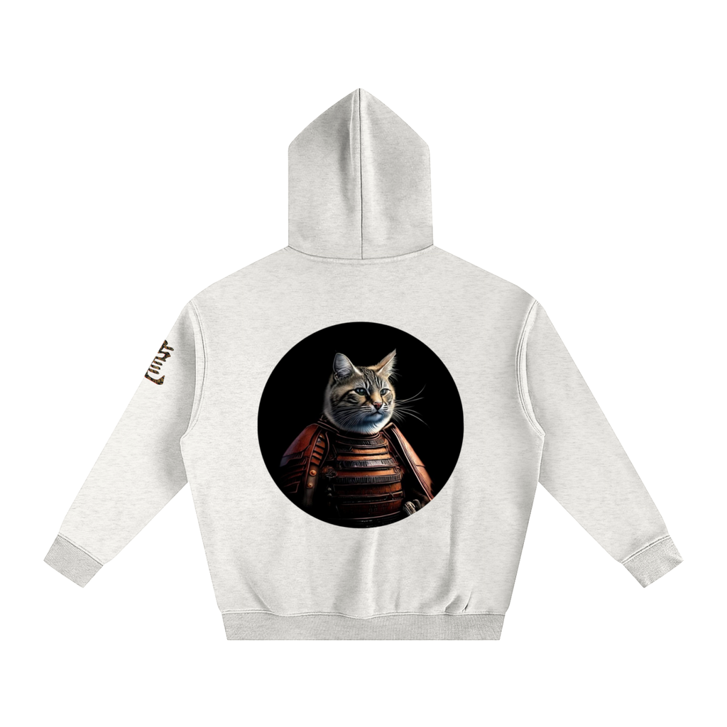 Samurai Cat, Oversize Fleeced Hoodie