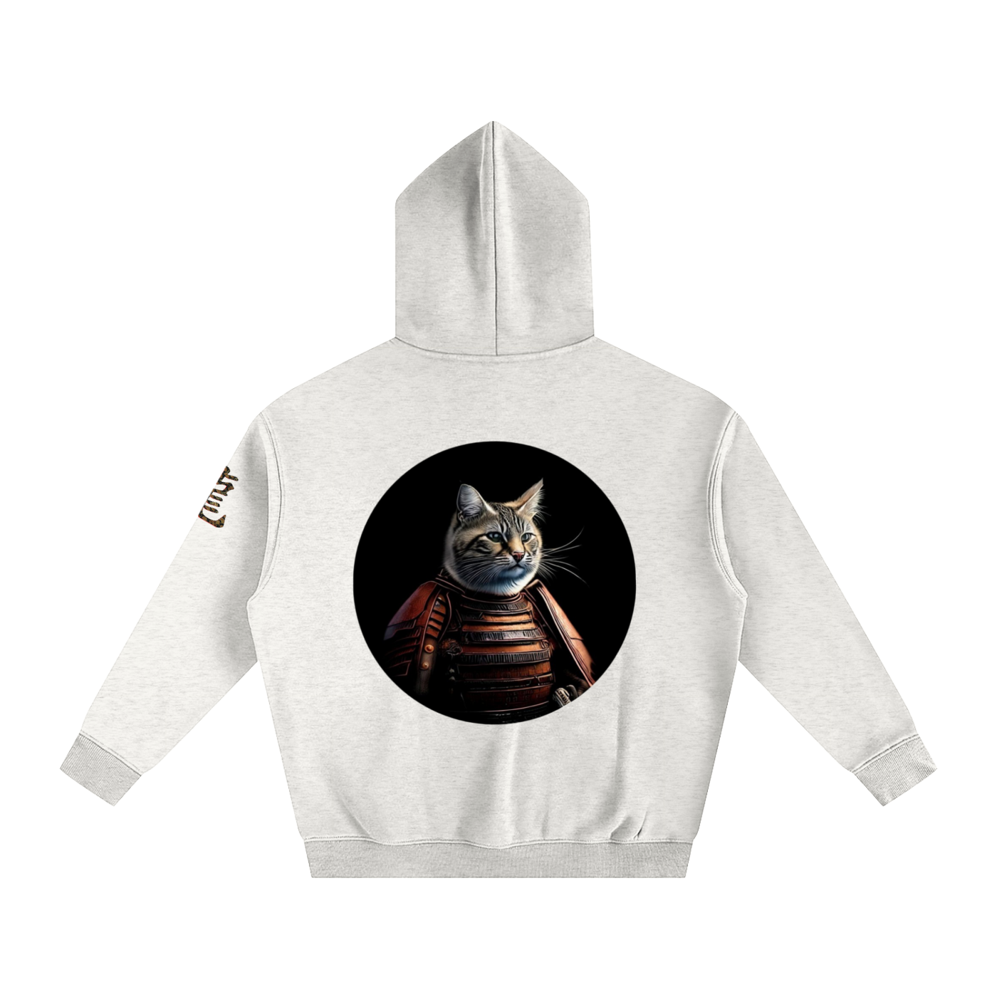 Samurai Cat, Oversize Fleeced Hoodie