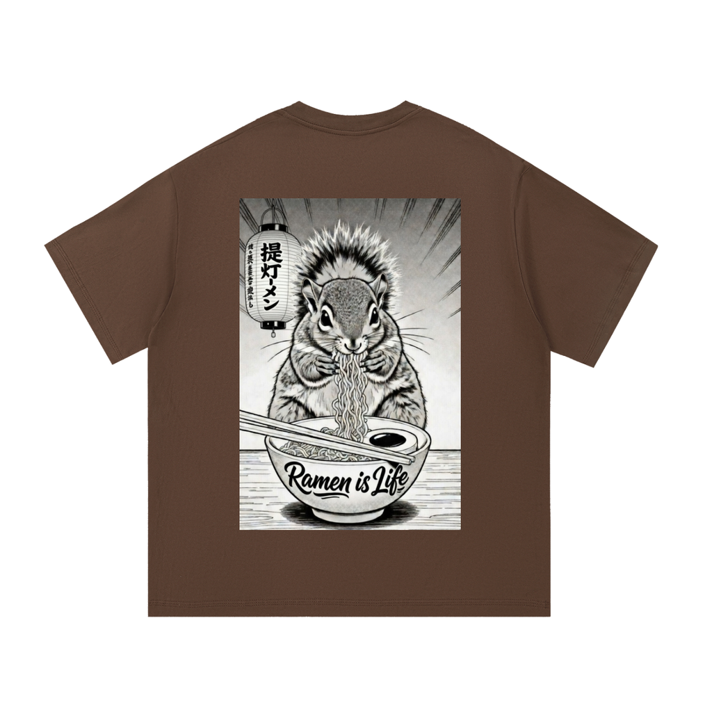 Ramen Squirrel Essential Cotton T-Shirt