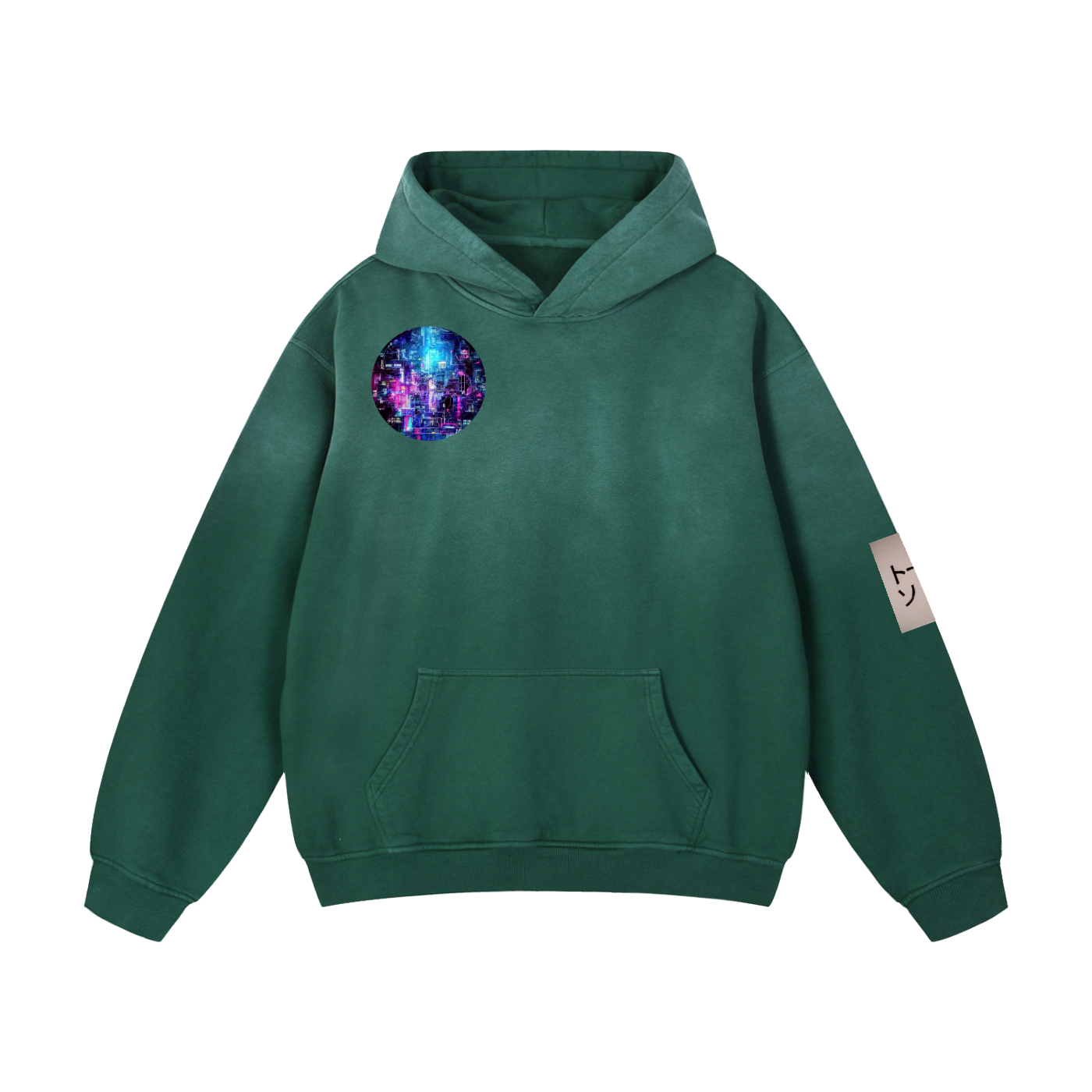 Elven Mech, Heavyweight Sunfade Oversized Hoodie
