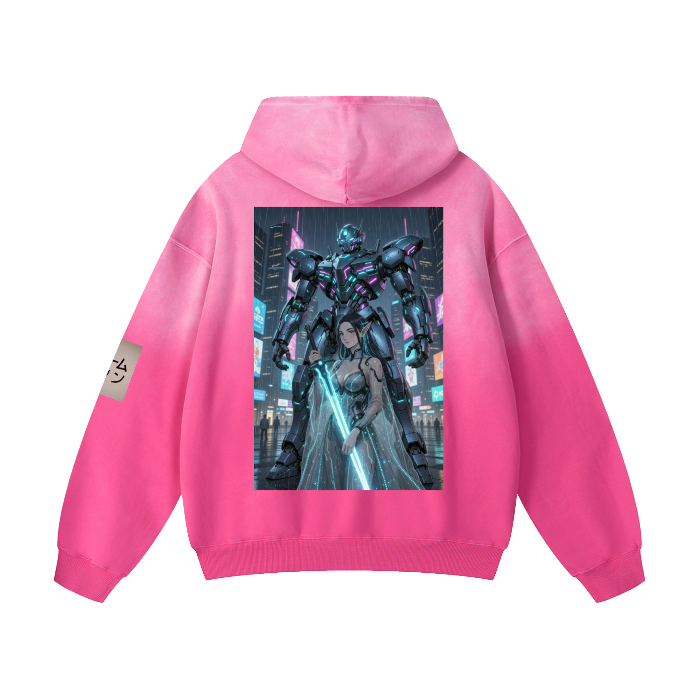 Elven Mech, Heavyweight Sunfade Oversized Hoodie